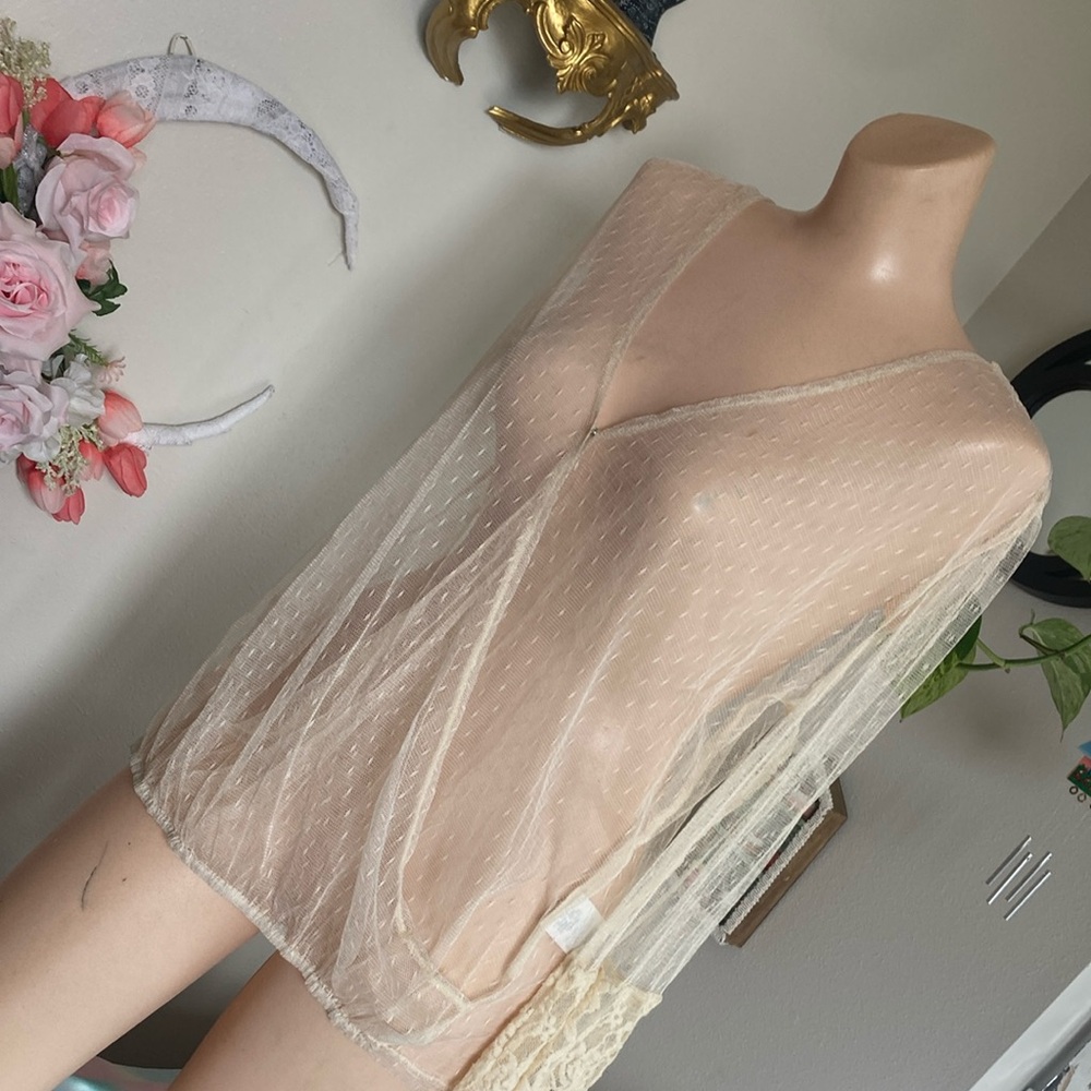 Ivory lace RYU blouse anthropology